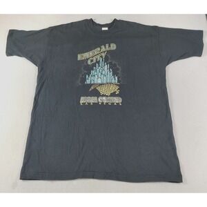 Vintage MGM Grand Emerald City Shirt Mens 3XL Black Las Vegas Distressed
